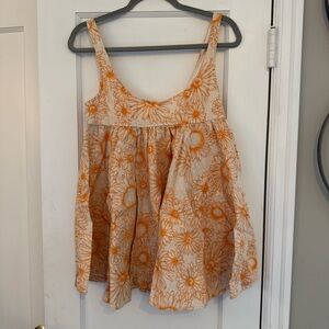Urban Outfitters Orange Floral Tunic